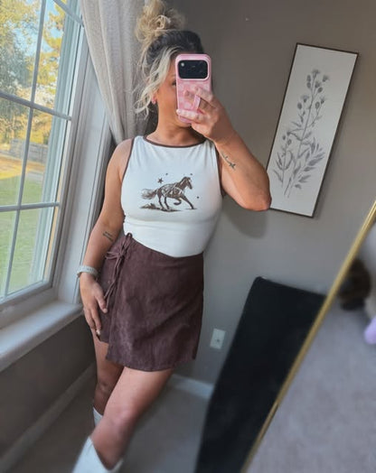 Sleeveless Horse Graphic Tank