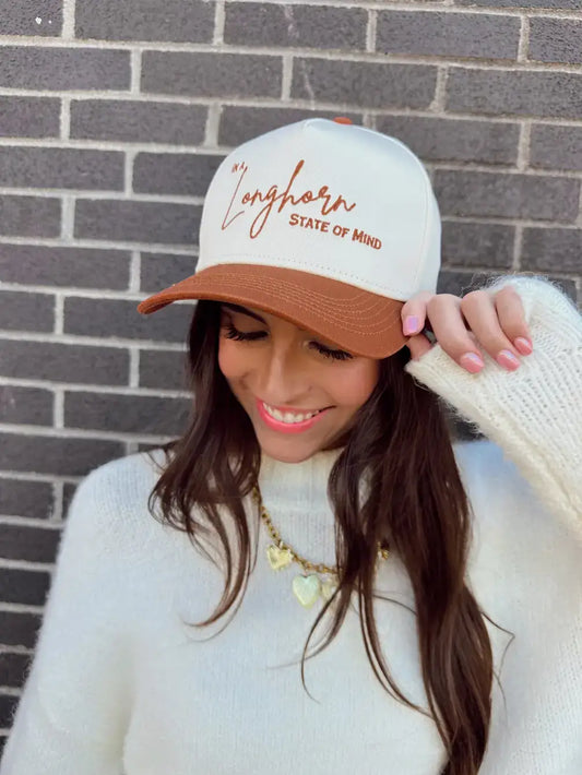 Longhorn State Of Mind Vintage Trucker Hat