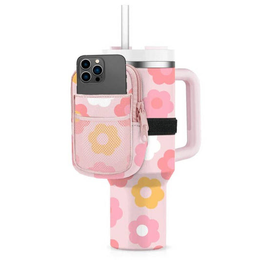 Groovy Flowers Tumbler Zipper Pouch