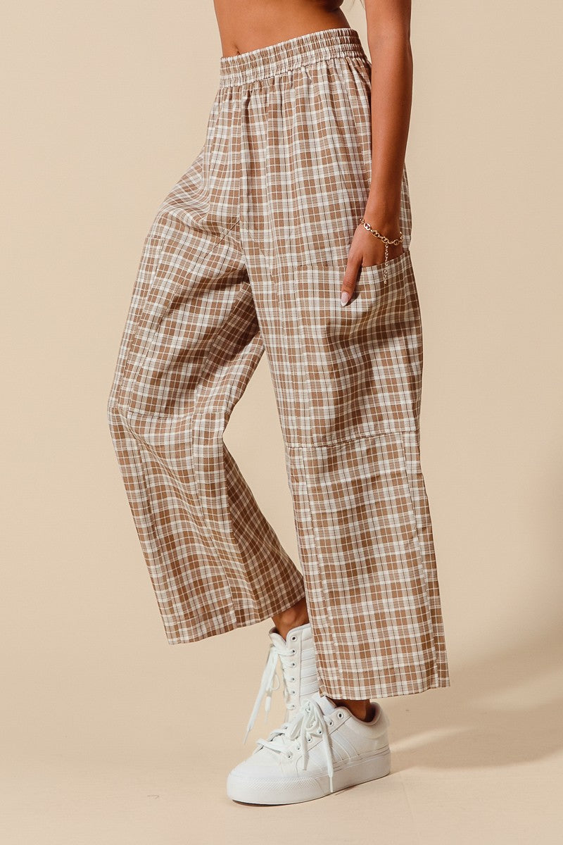 Fall in Love Plaid Wide Leg Pants