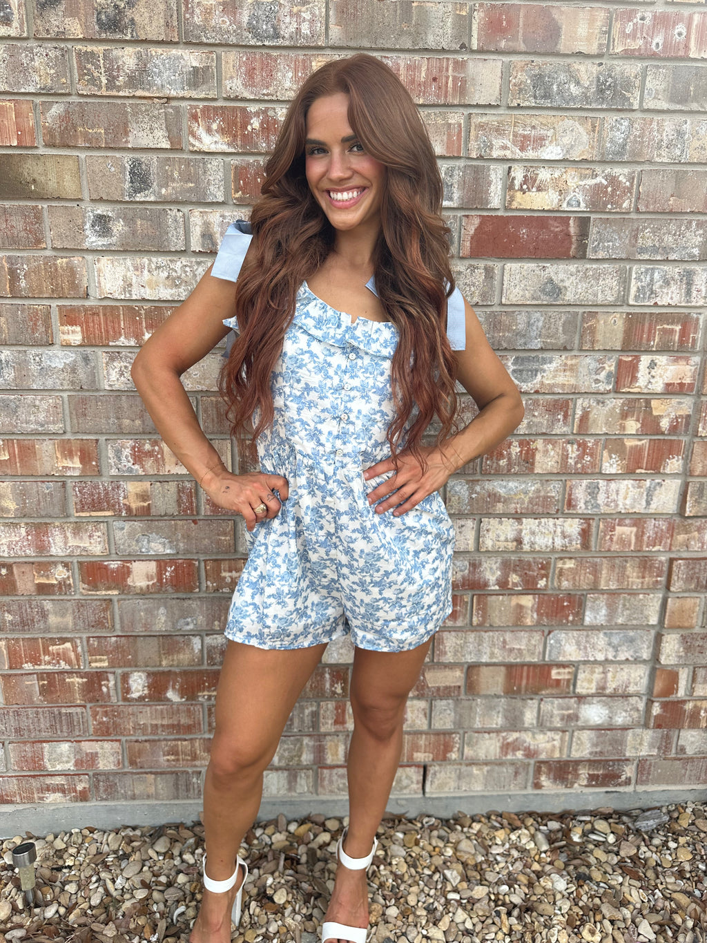 Summer Romper with bow straps