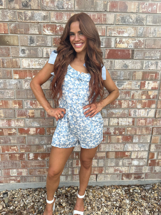 Summer Romper with bow straps