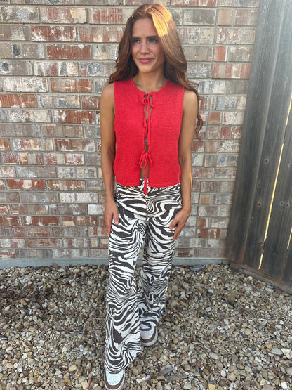 Zebra Print Stretch Pants