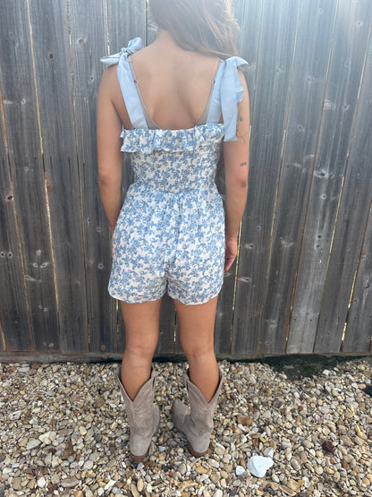 Summer Romper with bow straps