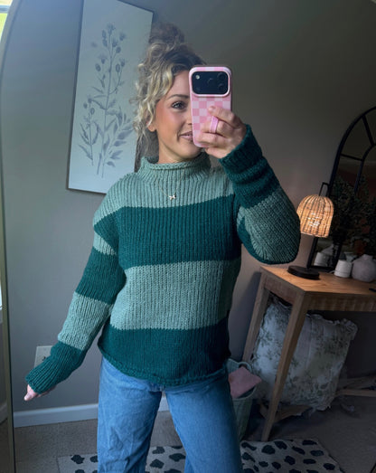 MOCK NECK SOFT HORIZON RIBBED KNIT PULLOVER SWEATER