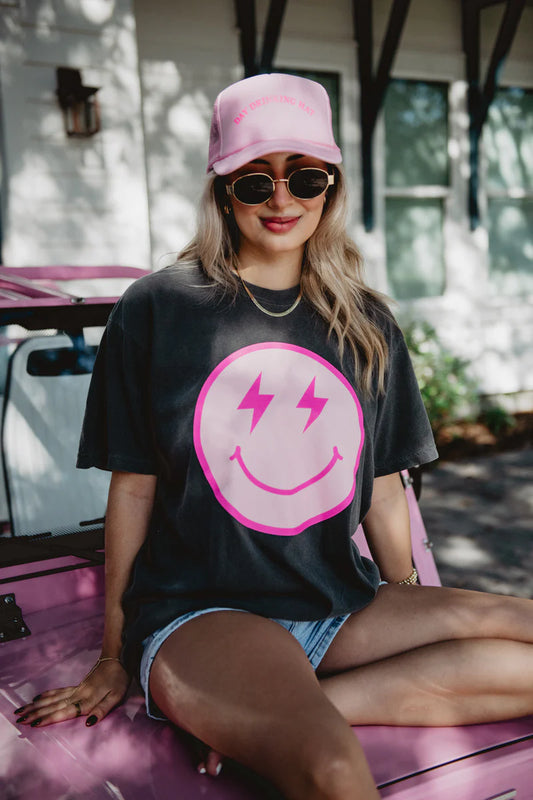 Lightning Happy Face Graphic Tee
