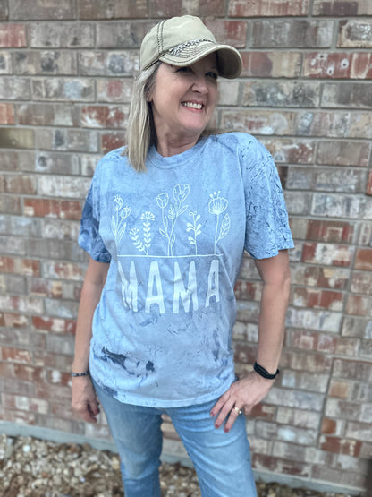 MAMA Floral Color Burst Graphic Tee