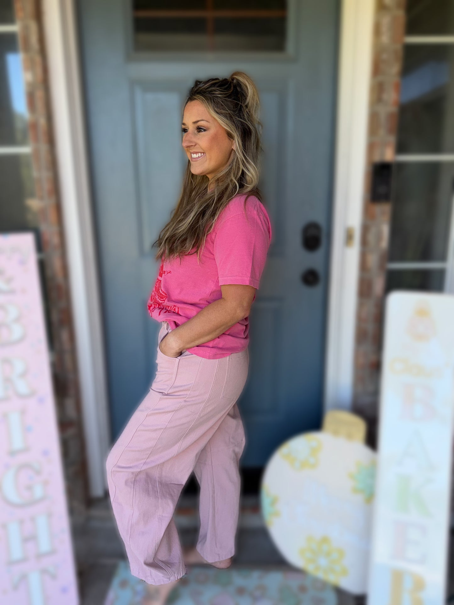 Pink Barrel Pants