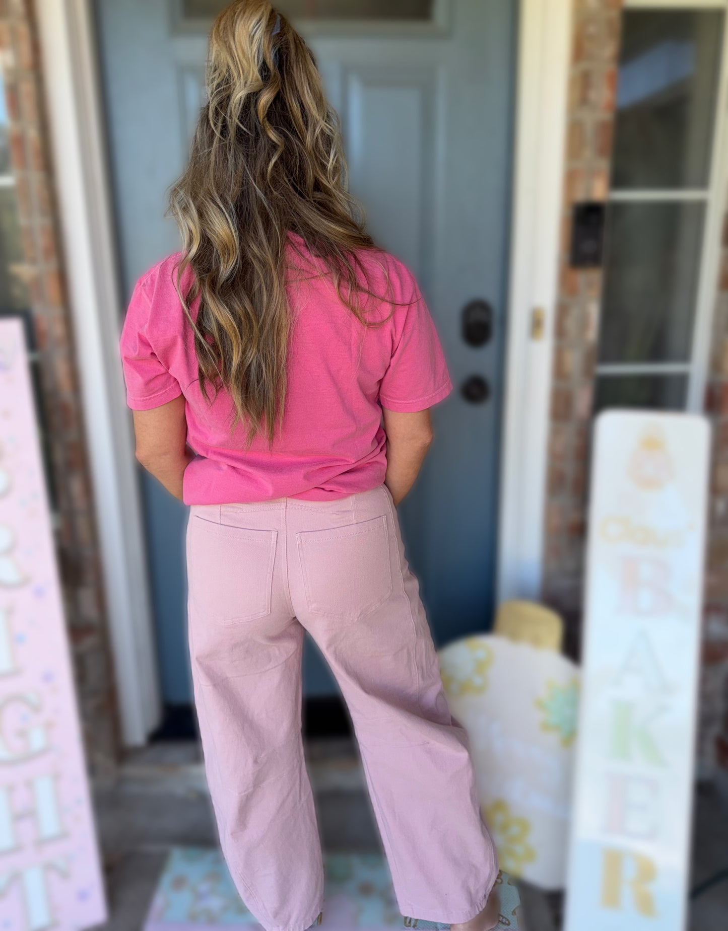 Pink Barrel Pants
