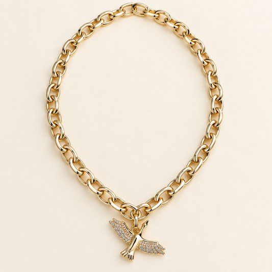 Gold Duck Charm Necklace