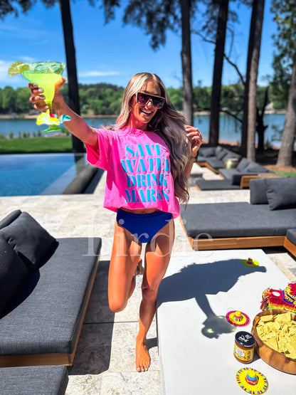 Save Water Drink Margs Vinyl Graphic on Neon Pink