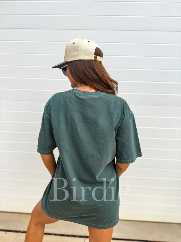 Chaos Coordinator Graphic Tee on Blue Spruce