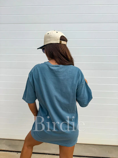 Beachy Graphic Tee on Ice Blue
