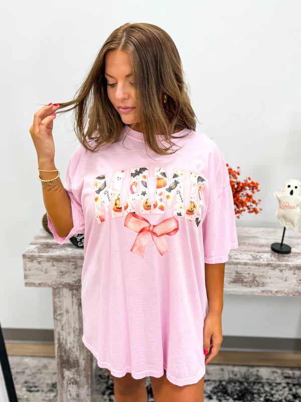 Retro Halloween Mama Coquette Blossom Graphic Tee
