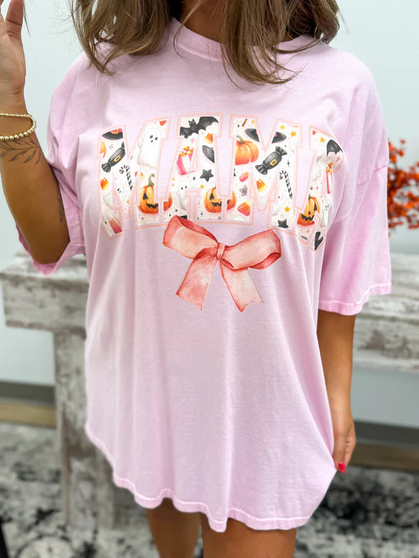 Retro Halloween Mama Coquette Blossom Graphic Tee