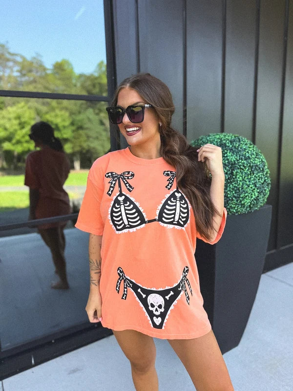 Skeleton Suit Graphic Tee on Melon