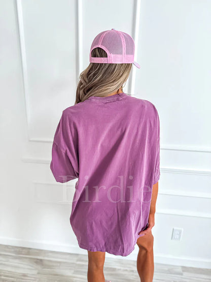 Happy To Be Here Graphic Tee on Berry