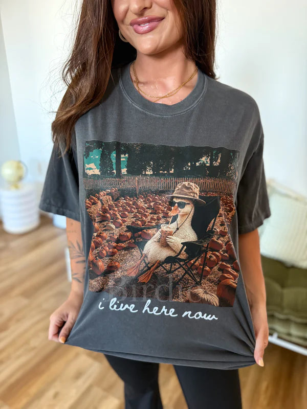 I Live Here Now Graphic Tee on Pepper Fall