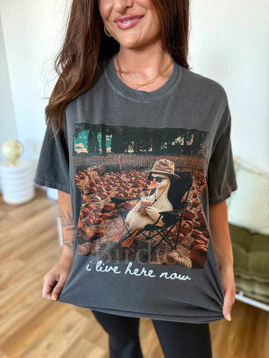 I Live Here Now Graphic Tee on Pepper Fall