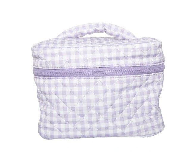 Light Purple Plaid Makeup Bag
