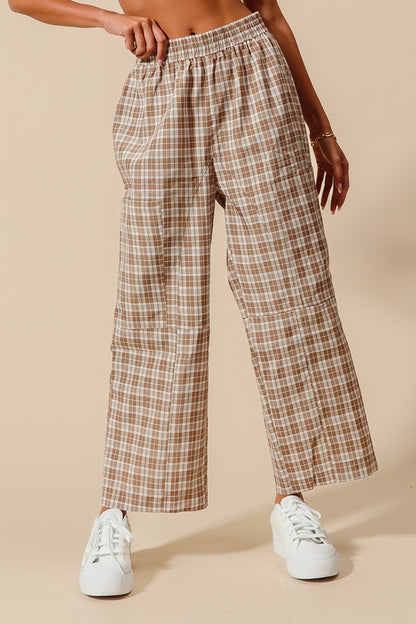 Fall in Love Plaid Wide Leg Pants