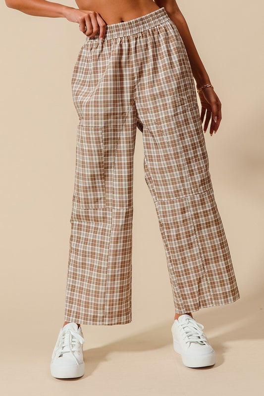 Fall in Love Plaid Wide Leg Pants