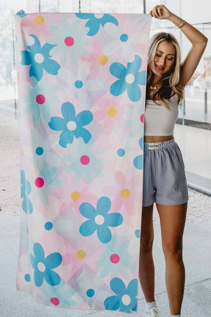 Cool Flowers Quick Dry Beach Towel