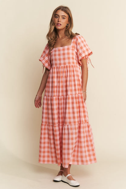 Dawsyn Gingham Tiered Dress