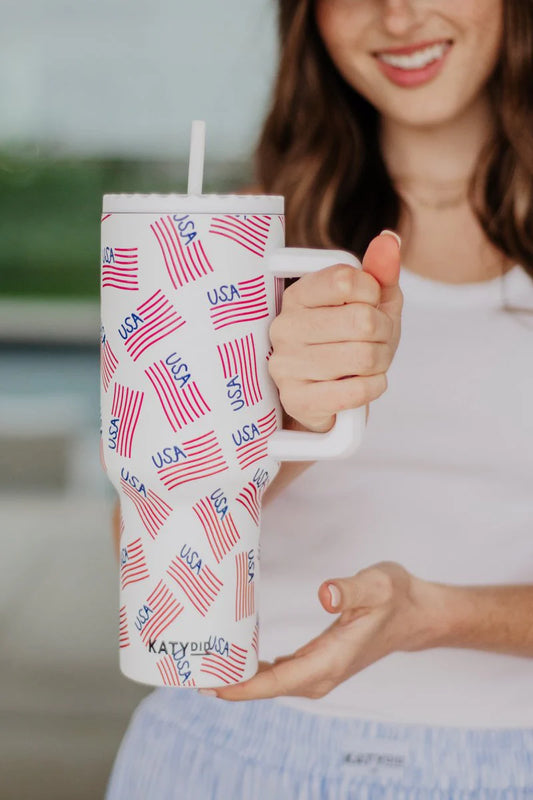 USA Flags Tumbler Cup